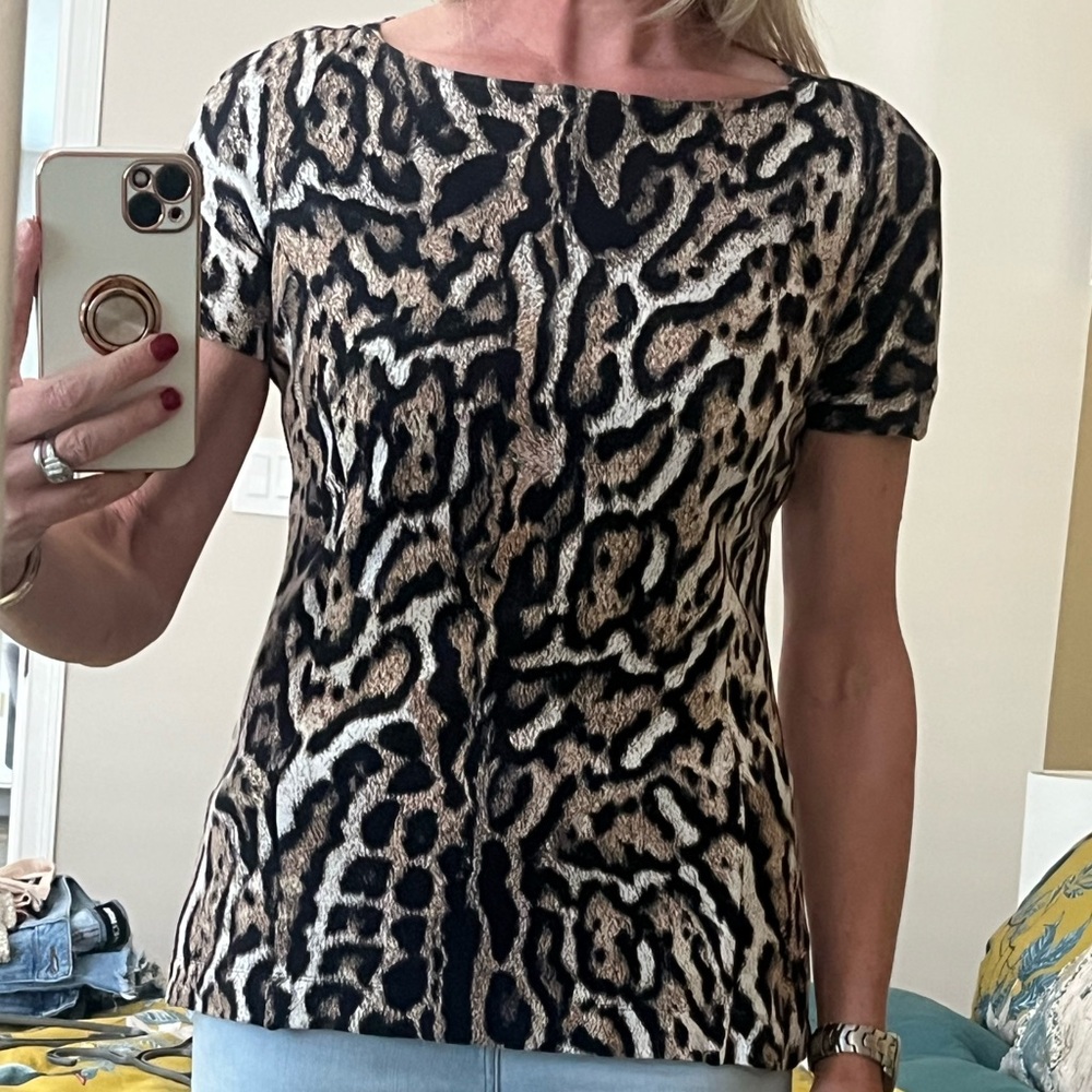 Just Cavalli leopard print top